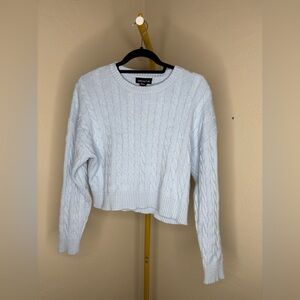 Arden B Cable Knit Sweater - Soft Blue